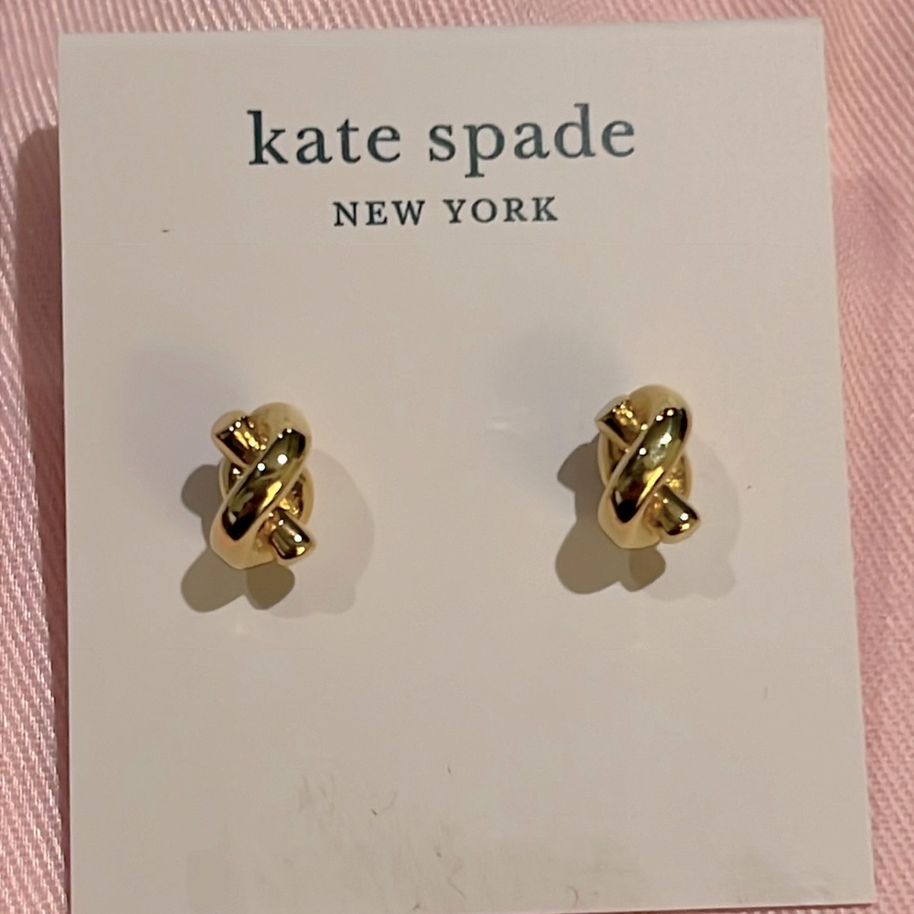 Kate Spade gold sailors knot earrings